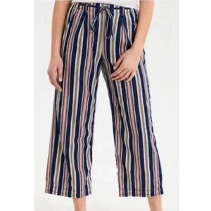 American Eagle Pinstripe Wide Leg Cropped Pants